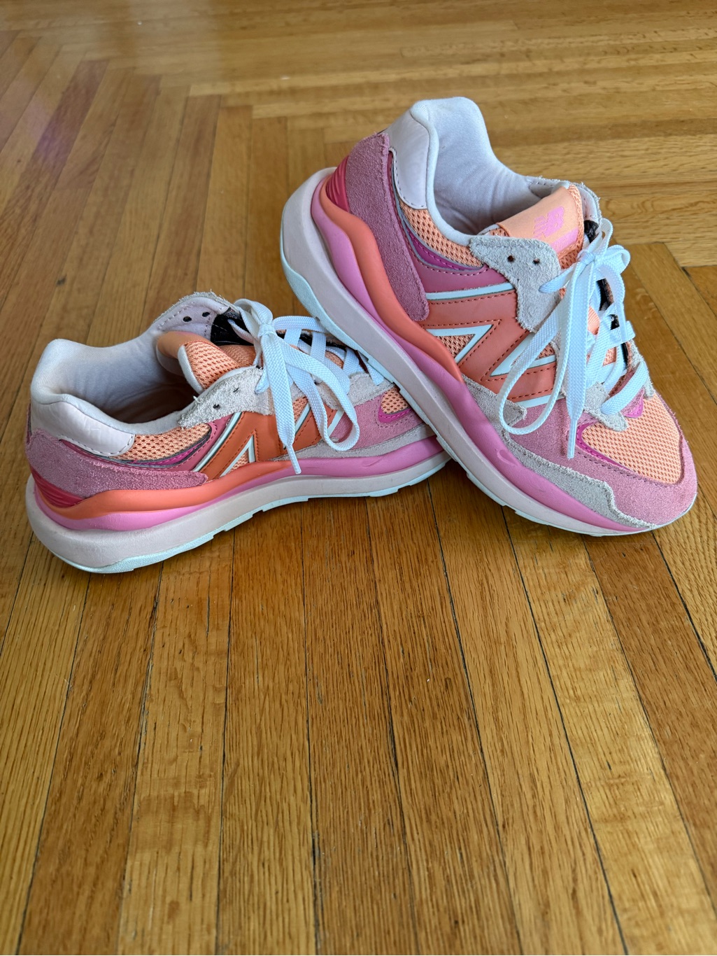 New Balance Women's Pink Peach Athletic Sneakers